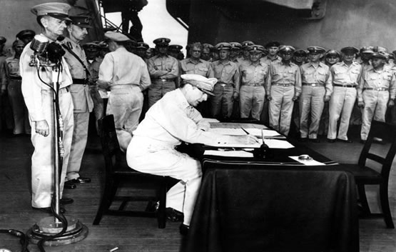 Japanese Signing Surrender Agreement in Tokyo Bay Image 3